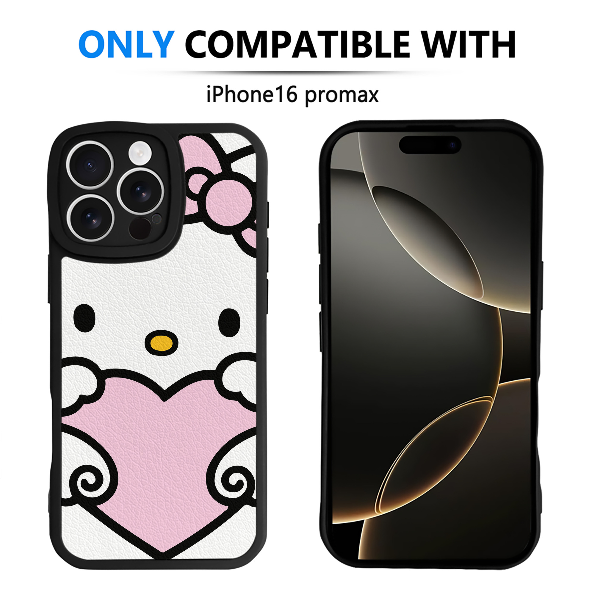 （画像用） Hello Kitty ハローキティ 【iPhone 16シリーズ対応】シリコンスマホケース（レザー調） 材質：シリコン